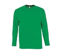 SOLS Herren Monarch Langarm T-Shirt (Kelly Grün) L