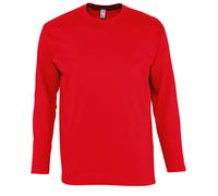 SOLS Herren Monarch Langarm T-Shirt (Rot) S
