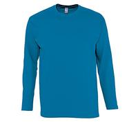 SOLS Herren Monarch Langarm T-Shirt (Aqua) L