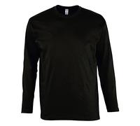 Sols Herren Monarch Longsleeve/T-Shirt, Langarm (5XL) (Tiefschwarz)