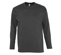 Sols Herren Monarch Longsleeve/T-Shirt, Langarm (L) (Dunkelgrau)