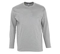Sols Herren Monarch Longsleeve/T-Shirt, Langarm (L) (Grau meliert)