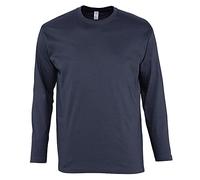 Sols Herren Monarch Longsleeve/T-Shirt, Langarm (L) (Marineblau)