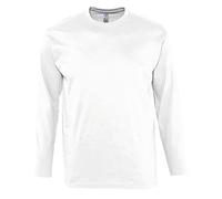 Sols Herren Monarch Longsleeve/T-Shirt, Langarm (L) (Weiß)