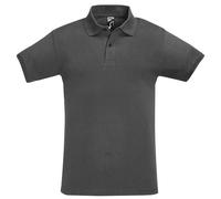 SOLS Herren Perfect Pique Kurzarm-Poloshirt (Dunkelgrau) M