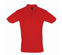 SOLS Herren Perfect Pique Kurzarm-Poloshirt (Rot) L