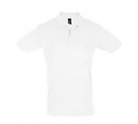 SOLS Herren Perfect Pique Kurzarm-Poloshirt (Weiß) M