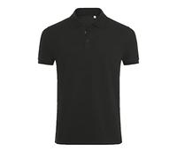 SOLS Herren Phoenix Kurzarm-Pique-Poloshirt (Schwarz) M