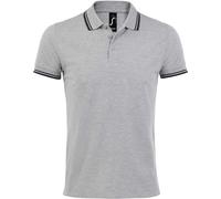 SOLS Herren Piqué Polo 00577 grey melange/navy XXL