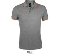 SOL'S Men's Polo Shirt Pasadena XL greymelange/orange