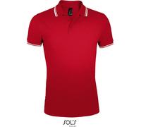 SOLS Herren Piqué Polo 00577 red/white M