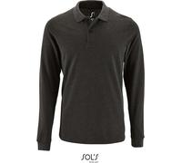 SOLS Herren Piqué Polo langarm 02087 charcoal melange S
