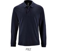 L02087 SOL´S Herren Langarm Piqué Polo Hemd Perfect French Navy 3XL