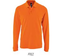 L02087 SOL´S Herren Langarm Piqué Polo Hemd Perfect Orange L