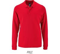 L02087 SOL´S Herren Langarm Piqué Polo Hemd Perfect Red XXL