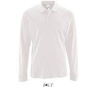 SOLS Herren Piqué Polo langarm 02087 white S
