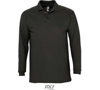 SOLS Herren Piqué Polo langarm 11353 black S
