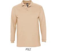 SOLS Herren Piqué Polo langarm 11353 sand S