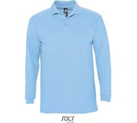 SOLS Herren Piqué Polo langarm 11353 sky blue XL