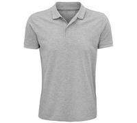 SOLS Herren Planet Pique Bio-Poloshirt (grau meliert) L