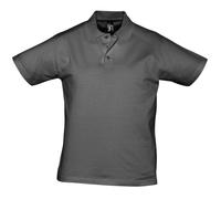 SOLS Herren Prescott Jersey Kurzarm-Poloshirt (Dunkelgrau) XL