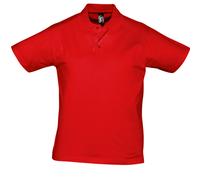 SOLS Herren Prescott Jersey Kurzarm-Poloshirt (Rot) L