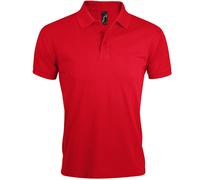 SOLs Herren Prime Pique Plain Kurzarm-Poloshirt (Rot) 4XL
