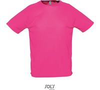 L198 SOL´S Herren Raglan T Sporty Neon Pink L