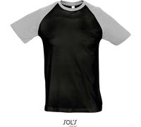 L140 SOL´S Raglan T-Shirt Funky 150 Kurzarm Black XL