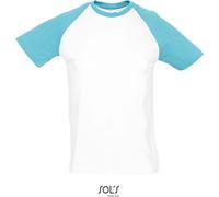 SOLS Herren Raglan T-Shirt 2-farbig 11190 white/black 3XL