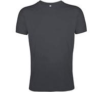Sols Herren Regent Slim Fit T-Shirt, Kurzarm (M) (Dunkelgrau)