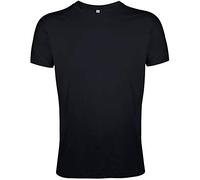 Sols Herren Regent Slim Fit T-Shirt, Kurzarm (M) (Tiefschwarz)