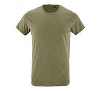 Sols Herren Regent Slim Fit T-Shirt, Kurzarm (XL) (Khaki Meliert)