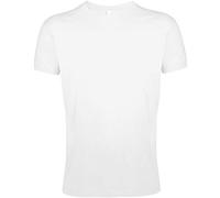 SOLS Herren Regent Slim Fit T-Shirt mit kurzen Ärmeln (Weiß) XS