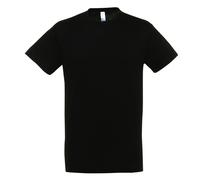 SOLS Herren Regent T-Shirt mit kurzen Ärmeln (Tiefschwarz) XS