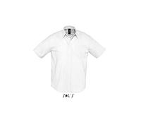 L612 SOL´S Herren Oxford-Kurzarmhemd Brisbane White XL