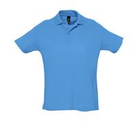 SOLS Herren Sommer II Pique Kurzarm-Poloshirt (Aqua) XL