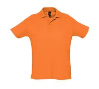 SOLS Herren Sommer II Pique Kurzarm-Poloshirt (Orange) L