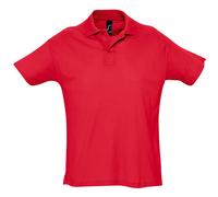 SOLS Herren Sommer II Pique Kurzarm-Poloshirt (Rot) XL