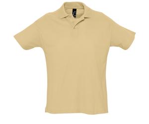 SOLS Herren Sommer II Pique Kurzarm-Poloshirt (Sand) S