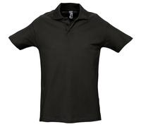 SOLS Herren Spring II Kurzarm-Poloshirt (Schwarz) L