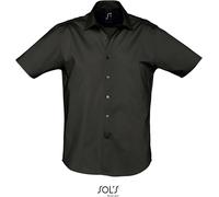 L632 SOL´S Herren Stretch-Kurzarmhemd Broadway Black 3XL