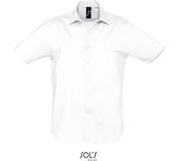 L632 SOL´S Herren Stretch-Kurzarmhemd Broadway White 3XL