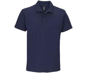 SOLS Herren Summer II Pique Polo-Shirt, Kurzarm (Dunkelblau) S