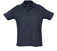 Sols Herren Summer II Pique Polo-Shirt, Kurzarm (L) (Marineblau)