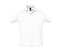 Sols Herren Summer II Pique Polo-Shirt, Kurzarm (L) (Weiß)