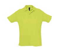 SOLS Herren Sommer II Pique Kurzarm-Poloshirt (Apfelgrün) M