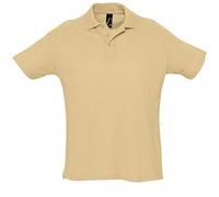 SOLS Herren Sommer II Pique Kurzarm-Poloshirt (Sand) XL