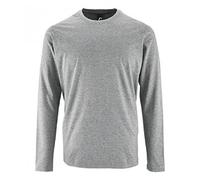 SOLS Herren Imperial Langarm T-Shirt (Grau meliert) 4XL