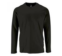 Sols Herren T-Shirt Imperial, langärmlig (4XL) (Schwarz)